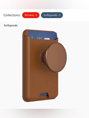 Softgoods MagSafe PopWallet - Cognac